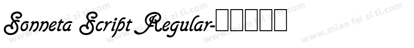 Sonneta Script Regular字体转换